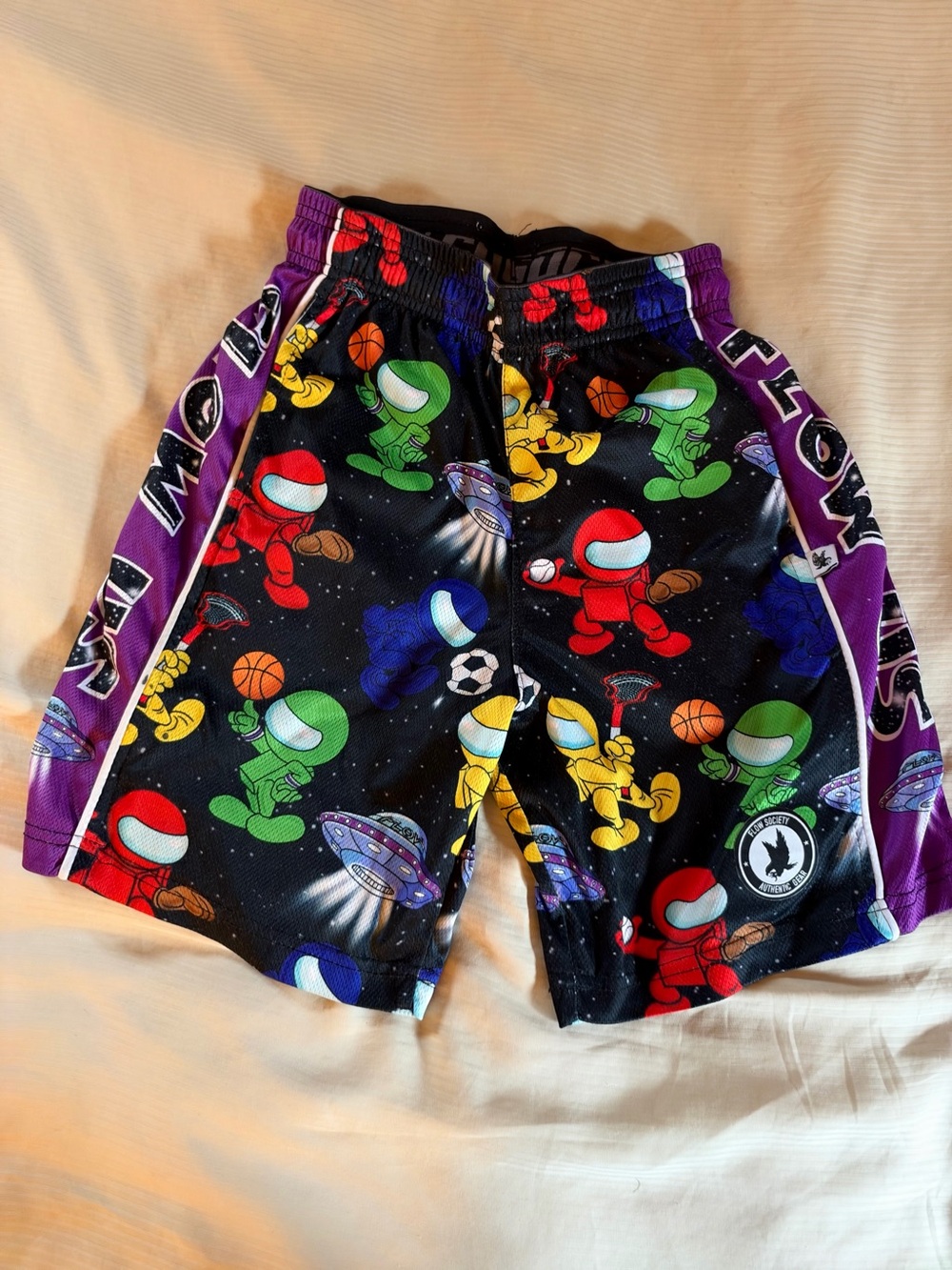Flow Society Kids Space Game Print Athletic Shorts - Multicolor